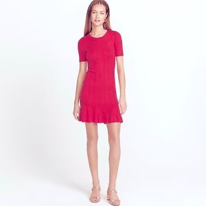 J.Crew Ribbed-knit flare mini dress